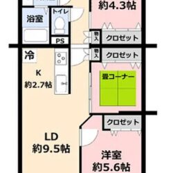 リフォーム済みの３LDK(間取)