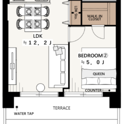 南向きの専用庭付(間取)